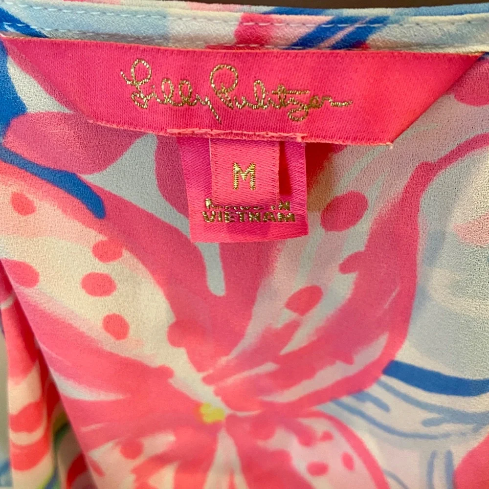 Lilly Pulitzer Multi colored Womens Medium Racerback Tank Spaghetti Straps - Picture 2 of 5